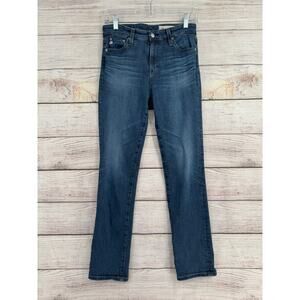 AG Adriano Goldschmied Mari High Rise Slim Straight Jeans Womens 27 Blue